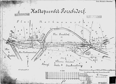 Lageskizze des Haltepunktes Porschdorf