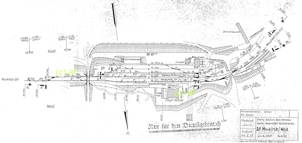 schematischer Gleisplan des Bahnhofs Neukirch (Lausitz) West