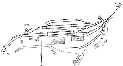 Lageskizze des Bahnhofs Sebnitz